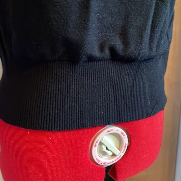 Hell Bunny white and black knit top with bat details and black bow. - Picture 3 of 6